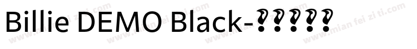 Billie DEMO Black字体转换